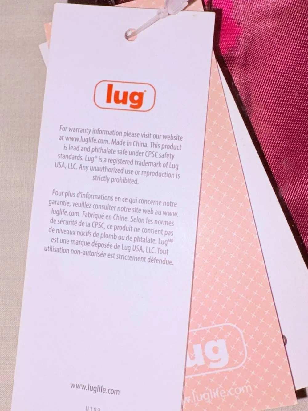 Lug Peekaboo Camo Orchid Wristlet Pouch Pink RFID Clear Pocket NWT